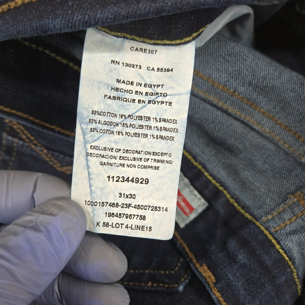 Wrangler Jeans Mens 31x30 Dark Wash Athletic Fit Stretch Denim Straight Leg - Picture 11 of 11